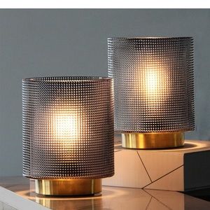 2-Pack Glass Cordless Battery Powered Lampfor Power Outage with Timer,